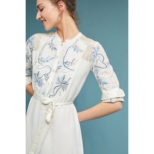 Amarante Embroidered Shirtdress from Anthropologie